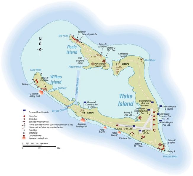 Wake Island Map: The Battle of the Alamo in the Pacific